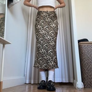 Zara slip skirt in cheetah/leopard print